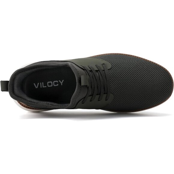 ⚡VILOCY Men's Grey Fashion Dress Oxfords Business Mesh Breathable Sneakers - Picture 6 of 9